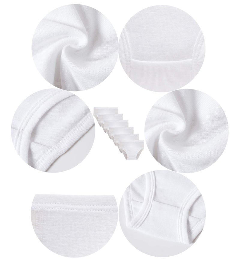 Barara King Soft Cotton Panties Big Girls Undies White Underwear (Pack of 6) Size 10 - Image 3